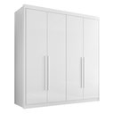 Ver imagem 3 de Guarda Roupa Casal 100% MDF 4 Portas e 4 Gavetas Bergamo Branco