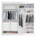 Ver imagem 5 de Guarda Roupa Casal 100% MDF 4 Portas e 4 Gavetas Bergamo Branco