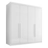 Guarda Roupa Casal 100% MDF 4 Portas e 4 Gavetas Bergamo Branco - 3