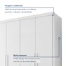 Guarda Roupa Casal 100% MDF 4 Portas e 4 Gavetas Bergamo Branco - 10