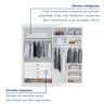 Guarda Roupa Casal MDF 4 Portas 4 Gavetas Bergamo - 10
