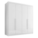 Ver imagem 3 de Guarda Roupa Casal 100% MDF 4 Portas e 4 Gavetas Bergamo Branco