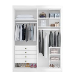 Guarda Roupa Casal 4 Portas 4 Gavetas Bergamo - 5