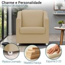 Ver imagem 4 de Poltrona Decorativa Mila Confortável para Sala Recepção Manicure Barbearia Consultório Pés Cromado