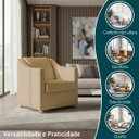 Ver imagem 6 de Poltrona Decorativa Mila Confortável para Sala Recepção Manicure Barbearia Consultório Pés Cromado