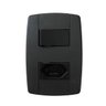 Kit 2 Conjunto Interruptor Simples + Tomada 10a 250v Preta - 2