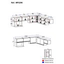 Ver imagem 4 de Kit Armário Cozinha Modulada Aéreo Canto 230cm 6 Peças Veneza Multimóveis Mp2296