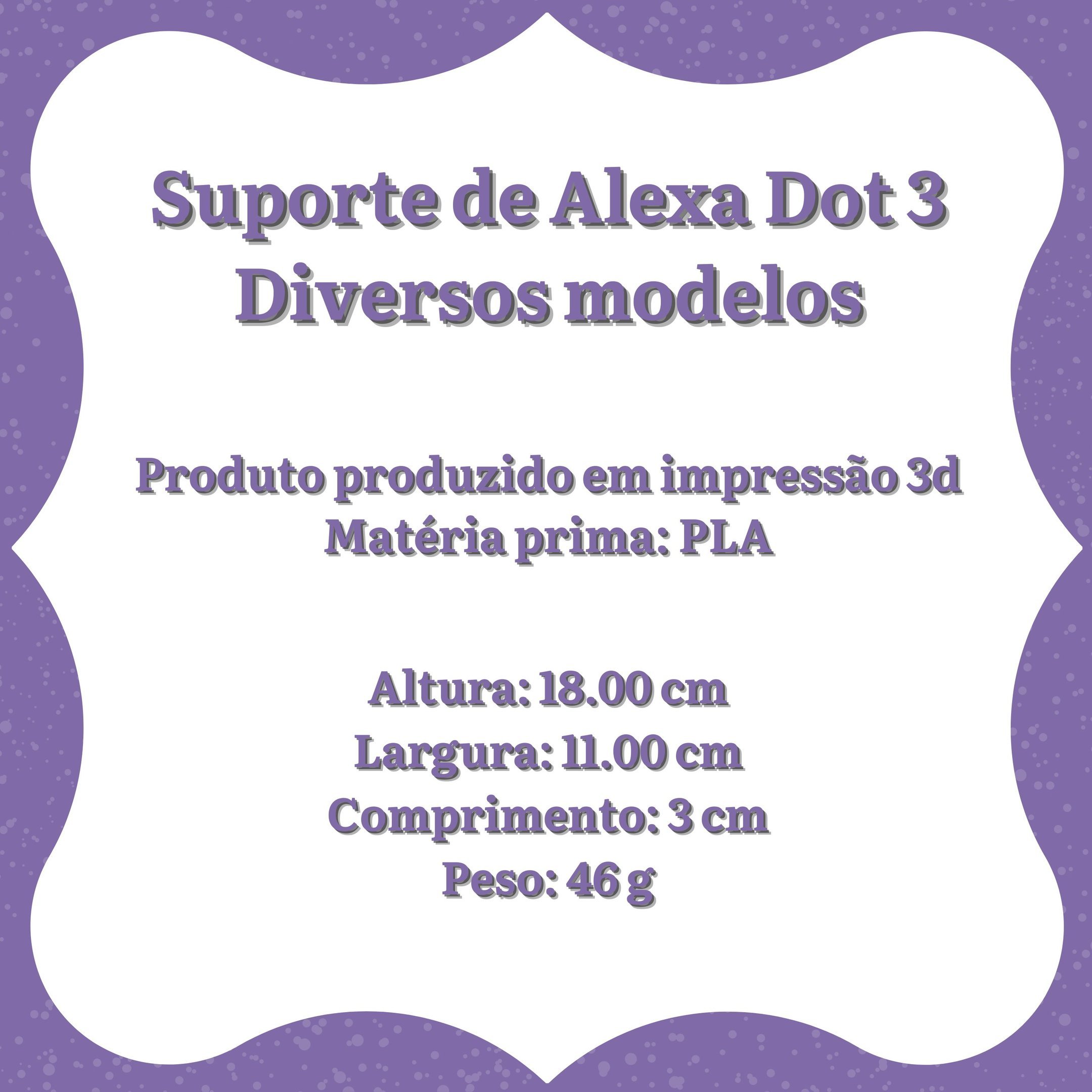 Suporte de Alexa para Echo Dot 3 "maltês" - 7