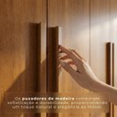 Ver imagem 5 de Guarda-Roupa Casal 6 Portas 6 Gavetas 100% MDF Órion Plus Marrom/Cinamomo