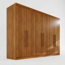 Ver imagem 3 de Guarda-Roupa Casal 6 Portas 6 Gavetas 100% MDF Órion Plus Marrom/Cinamomo