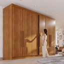 Ver mais imagens de Guarda-Roupa Casal 6 Portas 6 Gavetas 100% MDF Órion Plus Marrom/Cinamomo