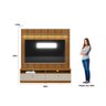 Estante Home para Tv Ripado Ouro Preto Nature/off White - Linea - 3