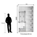 Ver imagem 5 de Guarda Roupa Solteiro 2 Portas de Correr Mdf 1,38 M Altezza Belmax:branco