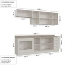 Ver imagem 2 de Cozinha Modulada 6 Peças com Tampo, Portas de Vidro e Balcão para Forno CabeCasa MadeiraOriginals Branco