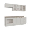 Ver mais imagens de Cozinha Modulada 6 Peças com Tampo, Portas de Vidro e Balcão para Forno CabeCasa MadeiraOriginals