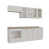Cozinha Modulada 6 Peças com Tampo, Portas de Vidro e Balcão para Forno CabeCasa MadeiraMadeira - 8