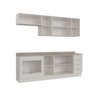 Cozinha Modulada 6 Peças com Tampo, Portas de Vidro e Balcão para Forno CabeCasa MadeiraMadeira - 9