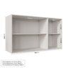 Cozinha Modulada 6 Peças com Tampo, Portas de Vidro e Balcão para Forno CabeCasa MadeiraMadeira - 12