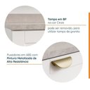 Ver imagem 3 de Cozinha Modulada 6 Peças com Tampo, Portas de Vidro e Balcão para Forno CabeCasa MadeiraOriginals Branco