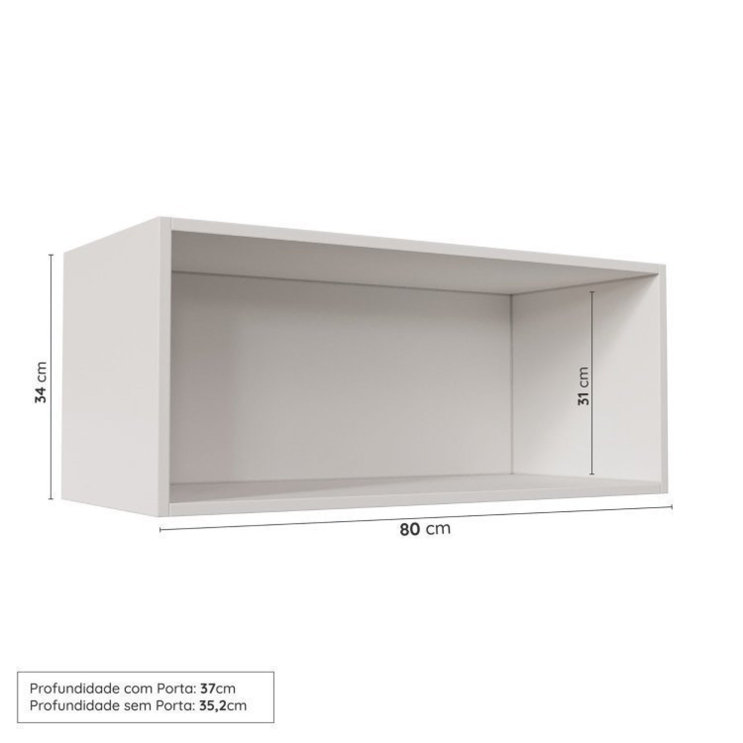 Cozinha Modulada 6 Peças com Tampo, Portas de Vidro e Balcão para Forno CabeCasa MadeiraMadeira - 11