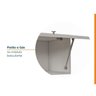 Cozinha Modulada 6 Peças com Tampo, Portas de Vidro e Balcão para Forno CabeCasa MadeiraMadeira - 7
