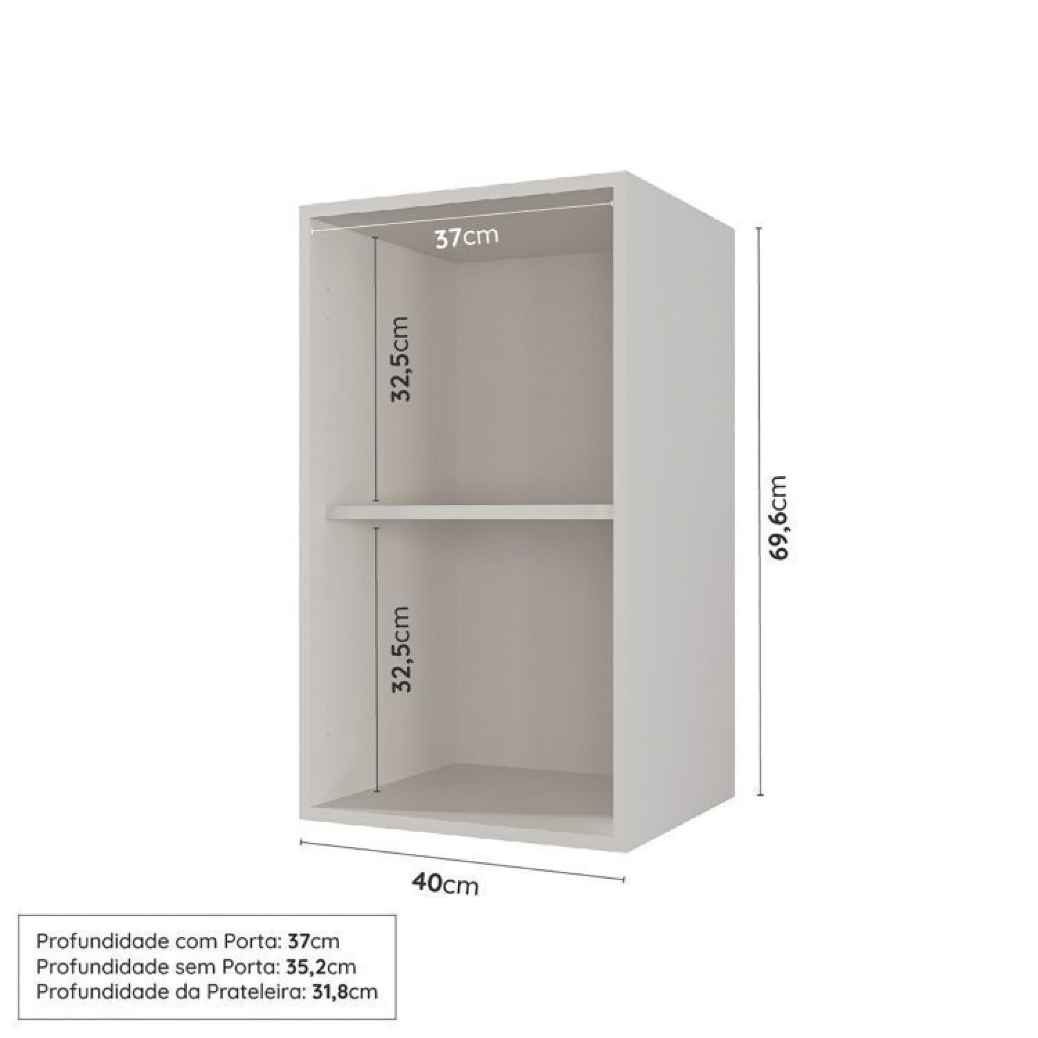 Cozinha Modulada 6 Peças com Tampo, Portas de Vidro e Balcão para Forno CabeCasa MadeiraMadeira - 10