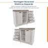 Cozinha Modulada 6 Peças com Tampo, Portas de Vidro e Balcão para Forno CabeCasa MadeiraMadeira - 16
