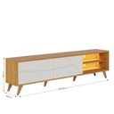 Ver imagem 2 de Rack Bancada Amalfi Naturale Off White Matte Pés em Madeira - Colibri