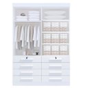 Ver mais imagens de Guarda Roupa Solteiro 4 Portas 8 Gavetas Marselha Plus