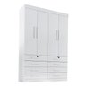 Guarda Roupa Solteiro 4 Portas 8 Gavetas Marselha Plus - 4