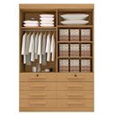 Ver mais imagens de Guarda Roupa Solteiro MDF 4 Portas 8 Gavetas Marselha Plus