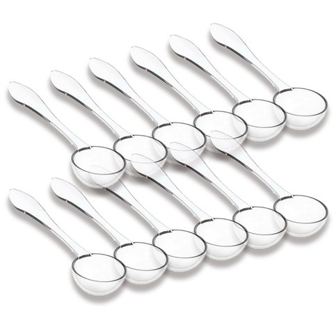 Conj 30 Colheres Eco para Buffet, Sorveteria, Açai Transparente 15,5 Cm Sb