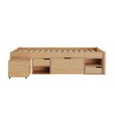 Ver imagem 3 de Cama Solteiro com 3 Gavetas e 1 Mesa de Cabeceira Charme Natural Pine