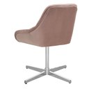 Ver imagem 2 de Cadeira Poltrona Decorativa Giratória Capitonê Alice para Sala de Estar Veludo Rosa Chá