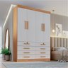 Guarda Roupa Solteiro MDF 4 Portas 8 Gavetas Marselha Plus - 2