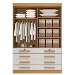 Guarda Roupa Solteiro MDF 4 Portas 8 Gavetas Marselha Plus - 9