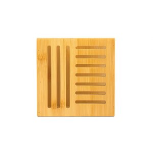 Porta Utensílios Bambu Cubo 13x8x15cm Jolitex Mek - Natural