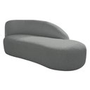 Ver mais imagens de Kit Divã Luna 160cm Lado Direito e 02 Poltronas Base de Ferro Preto Suede Cinza