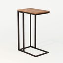 Ver imagem 3 de Mesa Lateral Encaixe Elena Preto E Tampo Amêndoa Marrom