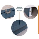 Ver imagem 6 de Cozinha Planejada 6 Peças com Tampo, Portas de Vidro e Balcão de Embutir CabeCasa MadeiraOriginals Azul/Branco