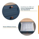 Ver imagem 5 de Cozinha Planejada 6 Peças com Tampo, Portas de Vidro e Balcão de Embutir CabeCasa MadeiraOriginals Azul/Branco