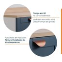 Ver imagem 3 de Cozinha Planejada 6 Peças com Tampo, Portas de Vidro e Balcão de Embutir CabeCasa MadeiraOriginals Azul/Branco