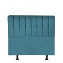Ver imagem 1 de Cabeceira Estofada Kiara 100cm Solteiro Box Quarto Suede Azul Turquesa - Gat Magazine