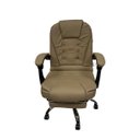 Ver imagem 1 de Cadeira Escritório Presidente Executiva Luxo com Massageador e Descanso de Pernas Retrátil Marrom