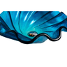 Cuba Vidro Evier Glass Shell Azul Banheiro Flower Murano Shell - 4