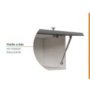 Ver imagem 7 de Cozinha Modulada 6 Peças 1 Tampo, Portas de Vidro e Balcão Arizona CabeCasa MadeiraOriginals Cinza/B