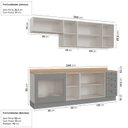 Ver imagem 2 de Cozinha Modulada 6 Peças 1 Tampo, Portas de Vidro e Balcão Arizona CabeCasa MadeiraOriginals