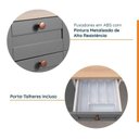 Ver imagem 5 de Cozinha Modulada 6 Peças 1 Tampo, Portas de Vidro e Balcão Arizona CabeCasa MadeiraOriginals Cinza/B