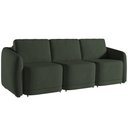 Ver imagem 1 de Sofá Cama para Sala de Estar 4 Lugares 336cm Montserrat K01 Veludo Verde - Lyam Decor
