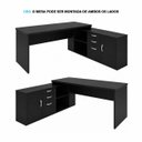 Ver imagem 3 de Mesa de Escritório Pedestal Presidente em L 190x160cm Executiva Tampo 30mm Armário Lateral 3 Gavetas